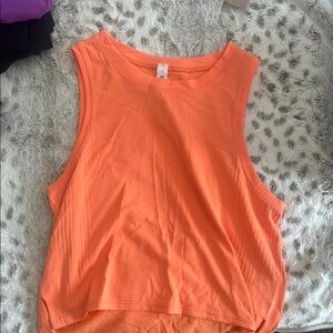 Lululemon Women's Orange Sleeveless Top